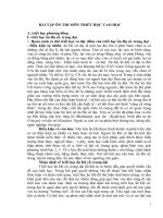 BÀI TẬP ÔN THI MÔN TRIẾT HỌC CAO HỌC