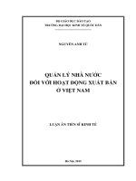 Quản lý nhà nước đối với hoạt động xuất bản ở Việt Nam