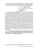Tìm hiểu tác phẩm từ góc độ tình huống truyện qua Chữ người tử tù của Nguyễn Tuân; Vợ nhặt của Kim Lân và Chiếc thuyền ngoài xa của Nguyễn Minh Châu.DOC
