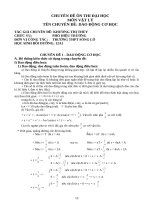 CHUYÊN đề vật lý ôn THI đh  DAO ĐỘNG cơ học 