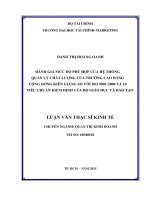 LUẬN văn THẠC sĩ ĐÁNH GIÁ mức độ PHÙ hợp của hệ THỐNG QUẢN lý CHẤT LƯỢNG của TRƯỜNG CAO ĐẲNG CỘNG ĐỒNG KIÊN GIANG SO với ISO 9001 2008 và 10 TIÊU CHUẨN KIỂM ĐỊNH của BỘGIÁO dục và đào tạo 