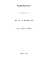 Đặc điểm tiểu thuyết Hữu Mai