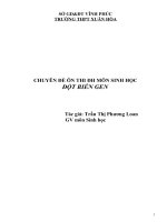 Chuyên đề môn sinh học CHUYÊN đề ôn THI đh môn SINH học đột BIẾN GEN