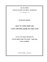 ĐẦU tư CÔNG đối với TĂNG TRƯỞNG KINH tế VIỆT NAM 