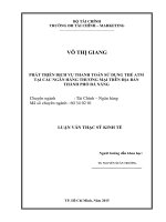 PHÁT TRIỂN DỊCH vụ THANH TOÁN sử DỤNG THẺ ATM tại các NGÂN HÀNG THƯƠNG mại TRÊN địa bàn THÀNH PHỐ đà NẴNG 