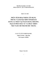 phân tích hoạt động tín dụng trung và dài hạn đối với khách hàng cá nhân tại ngân hàng thương mại cổ phần đầu tư và phát triển