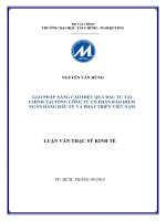 GIẢI PHÁP NÂNG CAO HIỆU QUẢ đầu tư tài CHÍNH tại TỔNG CÔNG TY cổ PHẦN bảo HIỂM NGÂN HÀNG đầu tư và PHÁT TRIỂN VIỆT NAM 