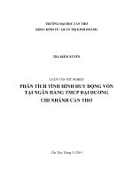 phân tích tình hình huy động vốn tại ngân hàng tmcp đại dương chi nhánh cần thơ
