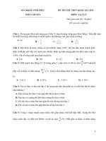 Đề thi thử THPT quốc gia  môn vật lý THPT chuyên Vĩnh Phúc năm 2015