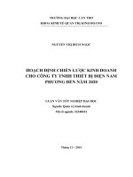 hoạch định chiến lược kinh doanh cho công ty tnhh thiết bị điện nam phương đến năm 2020
