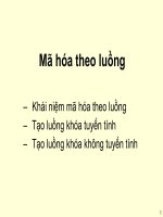 Bài Giảng Mã Hóa Theo Luồng