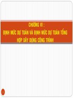 Giáo trình định mức kỹ thuật và định giá sản phẩm xây dựng  chương 6 phần định mức