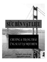Sức bền vật liệu_Chương 4_ Trạng thái ứng suất