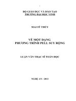 Về một dạng phương trình Pell suy rộng