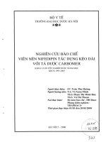 Nghiên cứu bào chế viên nén nifedipin tác dụng kéo dài với tá dược carbomer