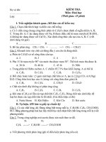 20 đề KIỂM TRA hóa học lớp 9 