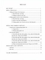 Nghiên cứu thành phần hóa học tinh dầu một số cây mọc hoang ở mộc châu   sơn la