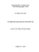 Về một số loại số giả nguyên tố