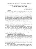 ỘT số GIẢI PHÁP NÂNG CAO CHẤT LƯỢNG GIẢNG dạy các học PHẦN CHUYÊN NGÀNH kế TOÁN 