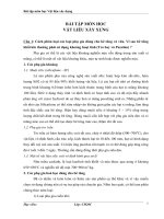 bài tập lý thuyết môn vật liệu xây dựng