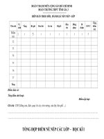 Phiếu theo dõi nề nếp của đoàn trường