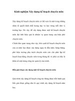 Kinh nghiệm xây dựng kế hoạch chuyên môn