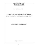 Xây dựng và sử dụng hệ thống bài tập điện học bồi dưỡng học sinh giỏi vật lí 9 Trung học cơ sở