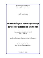Xây dựng và sử dụng hệ thống bài tập thí nghiệm dạy học phần quang hình học vật lý 11 THPT