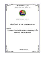 Xây dựng website bán hàng máy tính trực tuyến bằng ngôn ngữ lập trình C