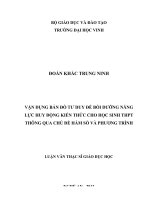 Vận dụng bản đồ tư duy để bồi dưỡng năng lực huy động kiến thức cho học sinh THPT thông qua chủ đề hàm số và phương trình