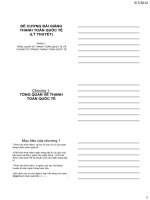 BẢI GIẢNG THANH TOÁN QUỐC tế CHƯƠNG i   TỔNG QUAN về THANH TOÁN QUỐC tế 