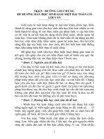 SKKN  ĐƯỜNG lối CHUNG để HƯỚNG dẫn học SINH GIẢI một bài TOÁN có lời văn 