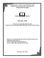 Giải quyết tình huống môn vật lí có liên quan đến môn toán