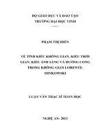 Về tính kiểu không gian, kiểu thời gian, kiểu ánh sáng và đường cong trong không gian Lorentz  Minkowski