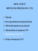 Bài giảng những vấn đề về thiết kế công trình tháo nước