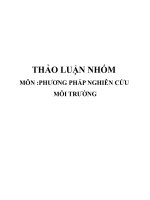 Phương pháp đánh giá hiện trạng môi trường Làng nghề gốm Quế Võ Bắc Ninh