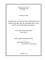 Tác dụng của luyện tập yoga lên huyết áp và một số chỉ tiêu liên quan ở bệnh nhân tăng huyết áp nguyên phát giai đoạn 1