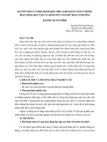 NGUYÊN NHÂN và BIỆN PHÁP KHẮC PHỤC KHÓ KHĂN tâm lý TRONG HOẠT ĐỘNG học tập của SINH VIÊN năm THỨ NHẤT ở TRƯỜNG 