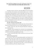 MỘT số KINH NGHIỆM GIẢNG DẠY GÓP PHẦN NÂNG CAO CHẤT LƯỢNG đào TẠO THEO HỌC CHẾ TÍN CHỈ 