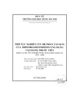 Tiếp tục nghiên cứu hệ phân tán rắn của dihydroartemisinin, ứng dụng vào dạng thuốc viên
