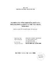 Nghiên cứu tổng hợp dẫn chất của thiazolidin 2,4 dion và thử tác dụng sinh học