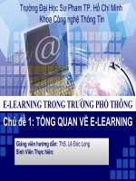 Chủ đề 1 Tổng quan về e learning