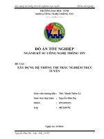 Xây dựng hệ thống thi trắc nghiệm trực tuyến