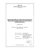 Nghiên cứu ảnh hưởng của tá dược và chất làm tăng hấp thu đến khả năng giải phóng và hấp thu của natri diclofenac dưới dạng thuốc qua da