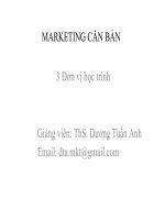  marketing căn bản  chương 1  tổng quan về marketing 