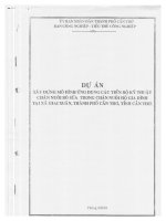 Xây dựng mô hình ứng dụng các tiến bộ kỹ thuật chăn nuôi bò sửa trong chăn nuôi hộ gia đình tại xã giai xuân thành phố cần thơ tỉnh cần thơ