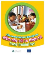 CẨM NANG TỔ CHỨC HOẠT ĐỘNG GIÁO DỤC GIẢM NHẸ RỦI RO THIÊN TAI