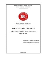  đề cương bài giảng  những nguyên lý cơ bản của chủ nghĩa mác   lênin (học phần i) 