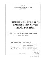Tìm hiểu độ ổn dịnh và hạn dùng của một số thuốc lưu hành