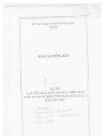 Cải tiến năng suất và phát triển chăn nuôi vịt trong khắc phục hậu quả lũ lụt tỉnh cần thơ